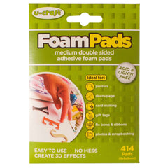 U-Craft Adhesive Foam Pads x 414 (5x5x3mm)