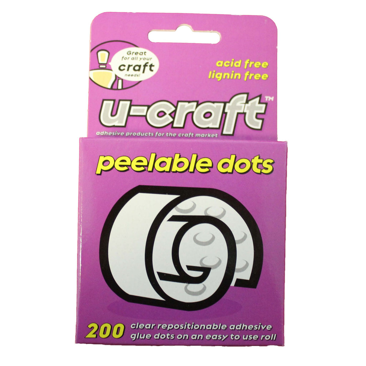 U-Craft Peelable Glue Dots 10mm dia x 200
