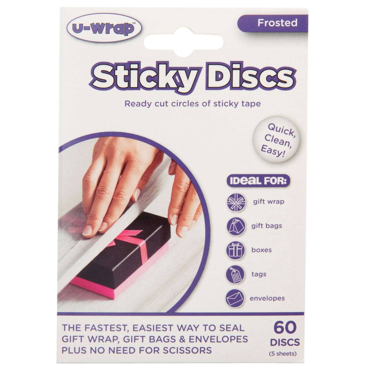 U-Wrap Sticky Tape Discs x 60 (25mm dia)