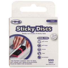 U-Wrap Sticky Tape Discs x 500 25mm dia