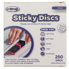 U-Wrap Sticky Tape Discs x 250 (50mm dia)