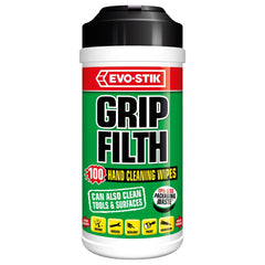 Evo-Stik Grip Filth Hand Tool Surface Cleaning Wipes Pk100 30608612
