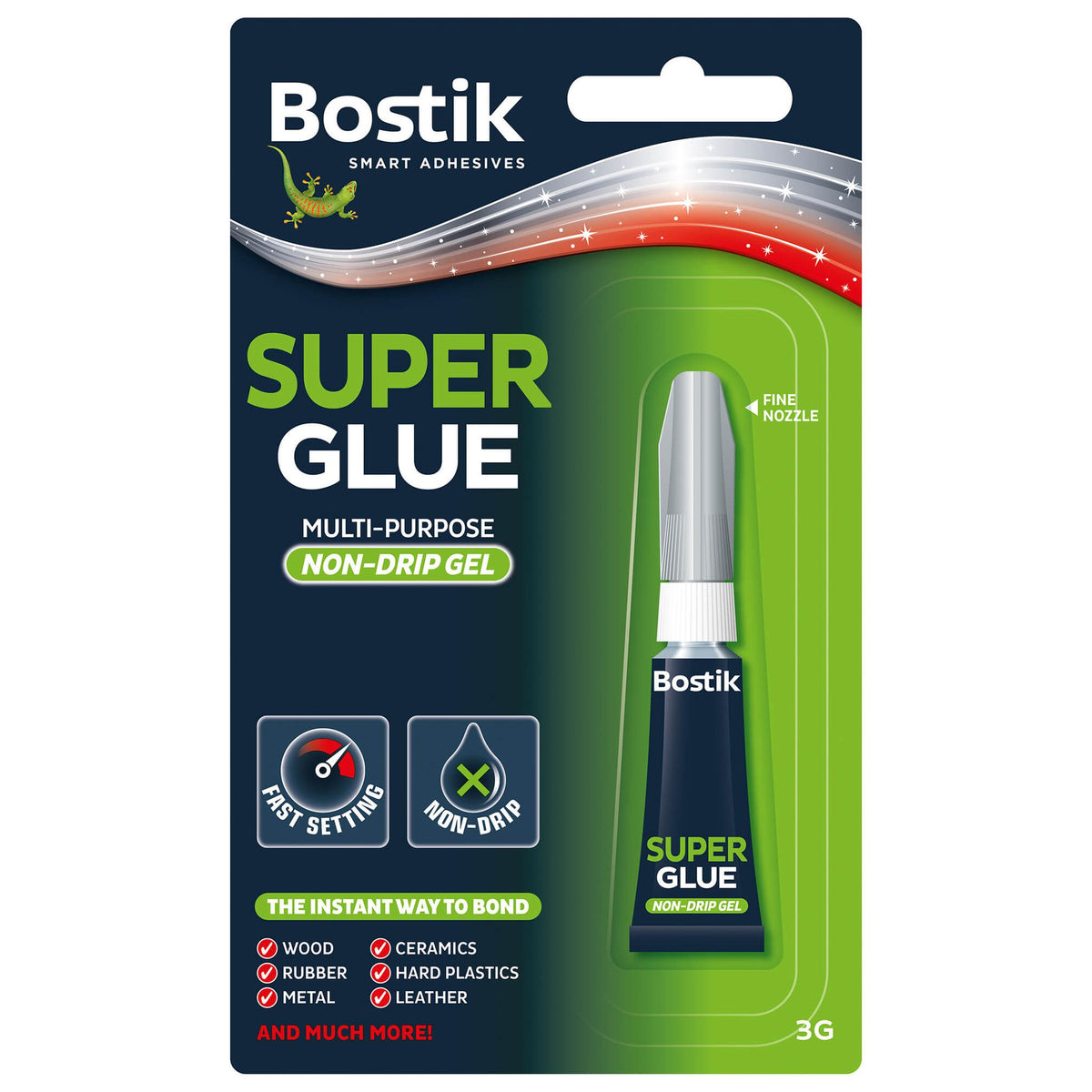 Bostik Super Glue Non Drip Gel 3g