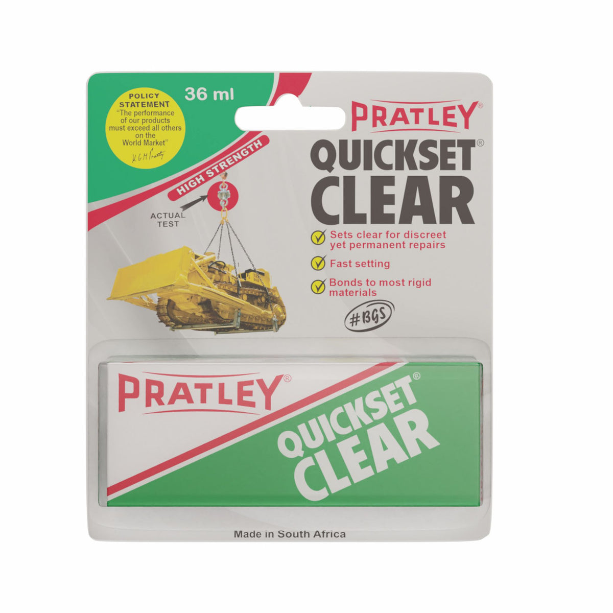 Pratley Quickset Clear Epoxy Glue