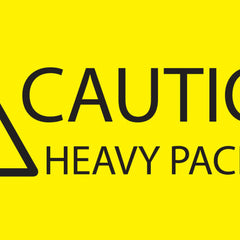Caution Heavy Package Labels x 1000