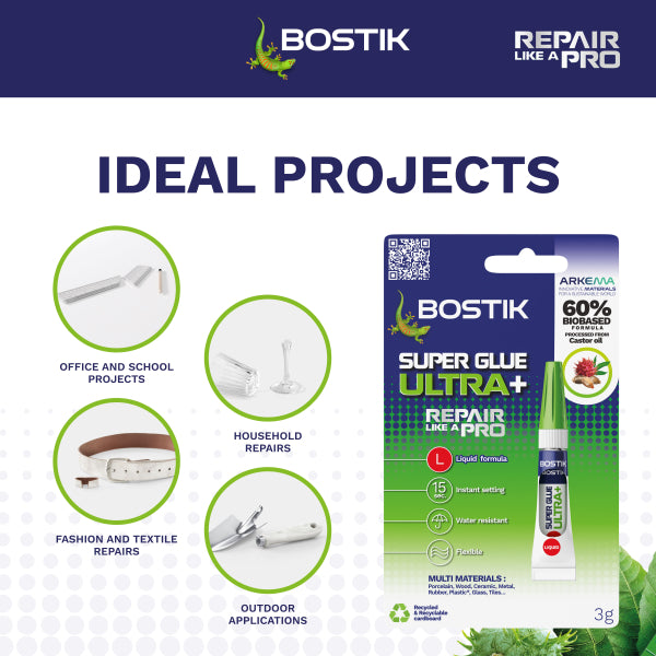 NEW Bostik Super Glue Ultra+